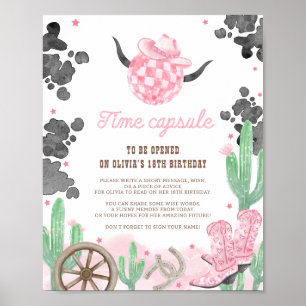 Poster Panneau de capsule temporelle Boho Wild West Premi