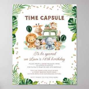 Poster Panneau de capsule temporelle pour le 1er annivers