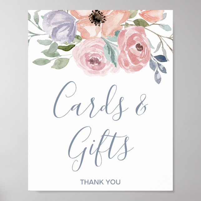 Poster Panneau de cartes de vœux et de cadeaux de mariage (Devant)