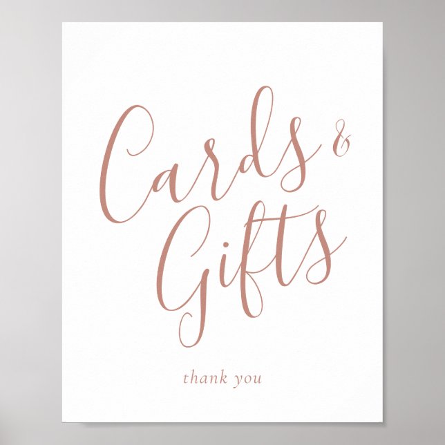 Poster Panneau de cartes et cadeaux de calligraphie éléga (Devant)