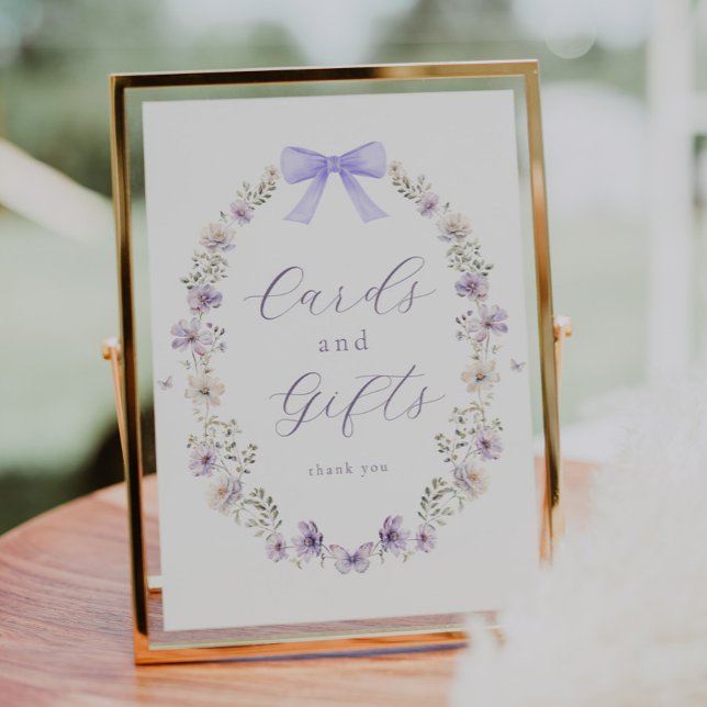 Poster Panneau de cartes et cadeaux Fleur sauvage pourpre (Créateur téléchargé)