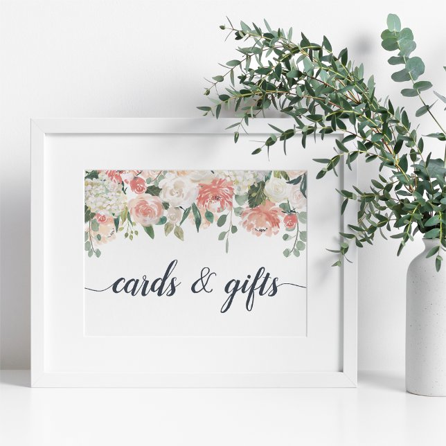 Poster Panneau de cartes et cadeaux floraux du milieu de  (Créateur téléchargé)