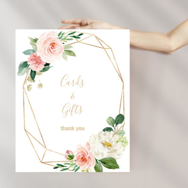 Poster Panneau de cartes et cadeaux géométriques vertes e (Créateur téléchargé)