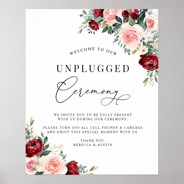 Poster Panneau de cérémonie de débranchement du Mariage f (Devant)
