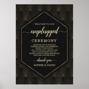 Poster Panneau de cérémonie de mariage Glam Gatsby 20s dé