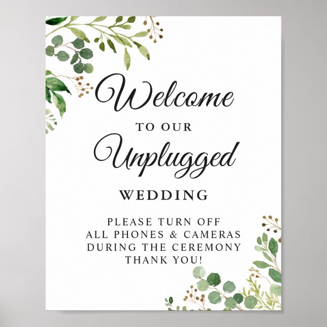 Poster Panneau de cérémonie de mariage sans appareils Gre (Devant)