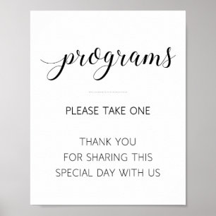 Poster Panneau de cérémonie de programme de mariage à pre