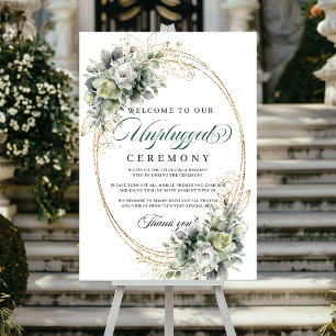 Poster Panneau de cérémonie débranché Boho Greenery Décor