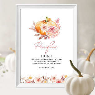 Poster Panneau de chasse à la sucette pour Baby Shower d'