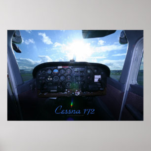 Poster Panneau de configuration Cessna 172
