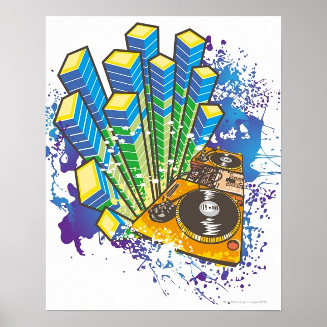 Poster Panneau de configuration DJ (Devant)