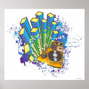 Poster Panneau de configuration DJ