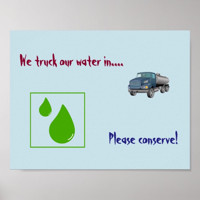 Poster Panneau de conservation de l'eau (Devant)