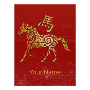 Poster Panneau de constellation Horoscope chinois Zodiaqu