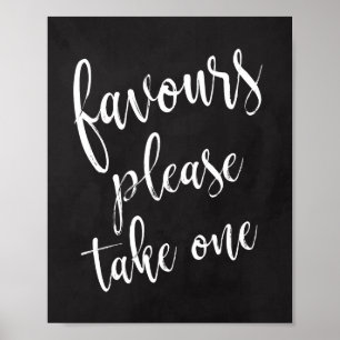 Poster Panneau de craie 8x10 'Favoris, prenez-en un'
