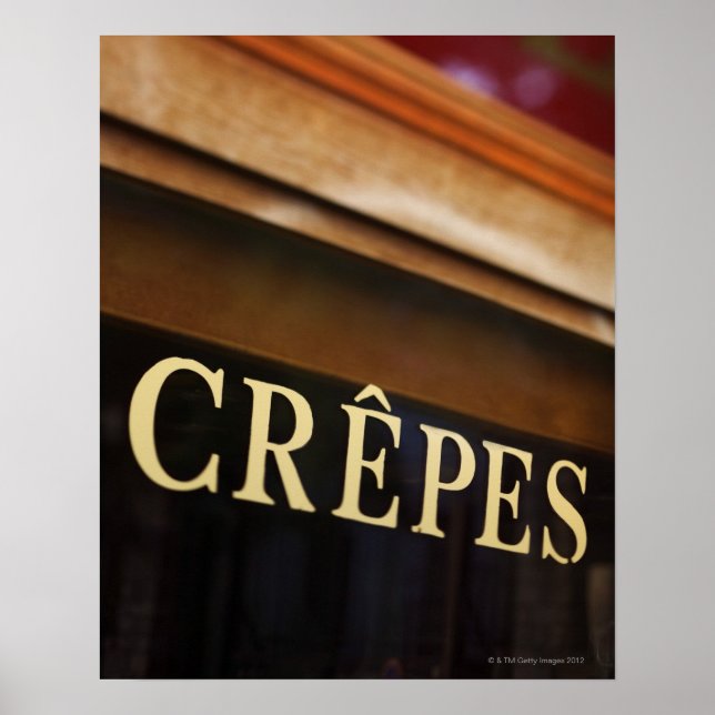 Poster Panneau de crêpes, Paris (Devant)