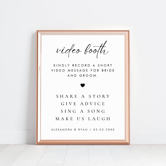 Poster Panneau de démarrage vidéo Mariage de script rusti (Créateur téléchargé)