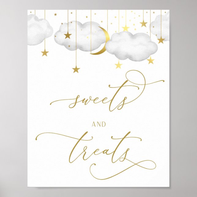 Poster Panneau de desserts et de friandises, Baby shower  (Devant)