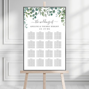 Poster Panneau de disposition de sièges à verdure d'eucal