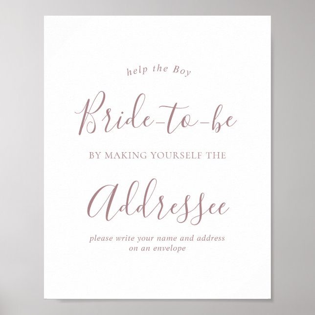 Poster Panneau de douche d'enveloppe or rose (Devant)