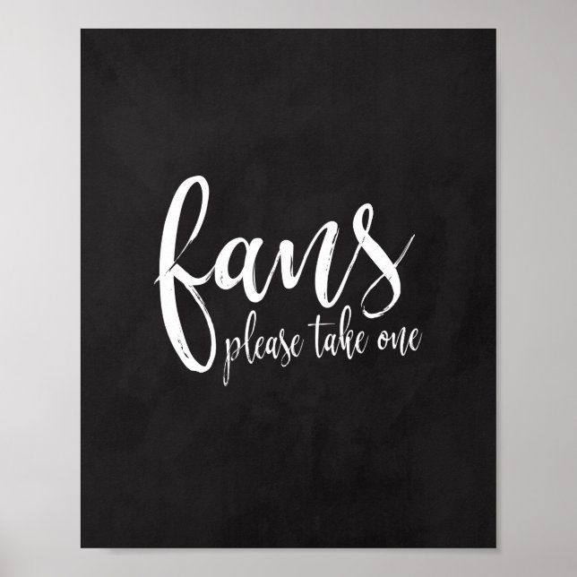 Poster Panneau de fans en ardoise 8x10 pour mariage en pl (Devant)