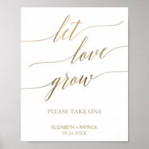 Poster Panneau de faveur de calligraphie dorée élégante p
