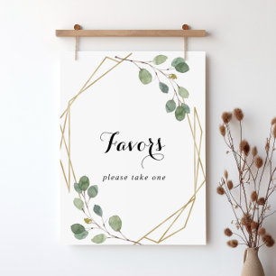 Poster Panneau de faveurs de calligraphie moderne géométr