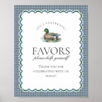 Panneau de faveurs de chasse au canard colvert en 