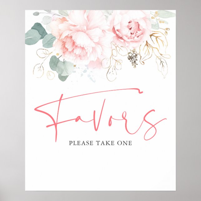 Poster Panneau de Faveurs de Fleurs de Teinte Rose et de  (Devant)