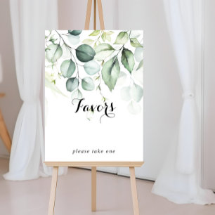 Poster Panneau de Faveurs de Verdure d'Eucalyptus Aquarel