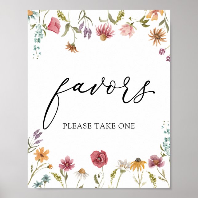 Poster Panneau de Faveurs Fleur Sauvage (Devant)