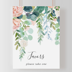Poster Panneau de Faveurs Florales Tropicales Colorées Il