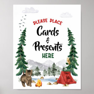 Poster Panneau de fête Cartes et Cadeaux