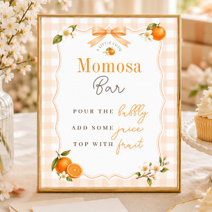 Poster Panneau de fête de Baby Shower Momosa pour un peti