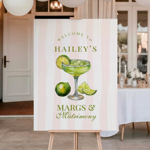 Poster Panneau de Fête de Fiançailles Margs & Matrimony M