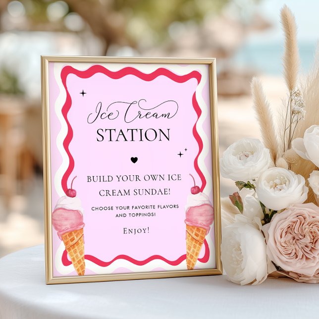 Poster Panneau de fête de la station de glace « She’s Bee (Créateur téléchargé)