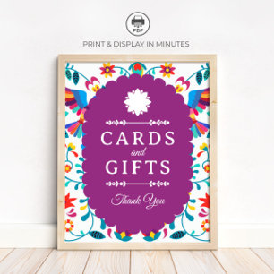 Poster Panneau de Fête de Mariage Fiesta Cards and Gifts