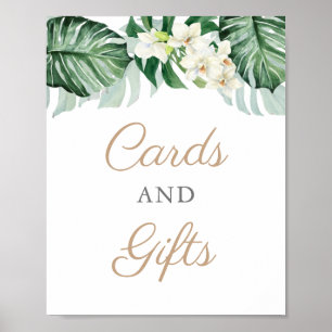 Poster Panneau de Fête de Mariage Jungle Foliage Cartes e