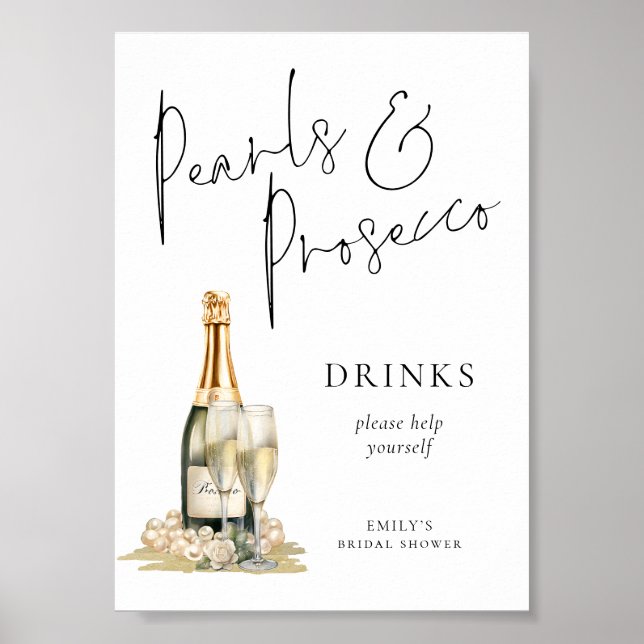Poster Panneau de Fête des mariées à perles imprimables P (Devant)