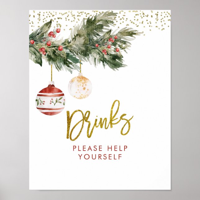 Poster Panneau de Fête des mariées Boissons Winter Deck t (Devant)