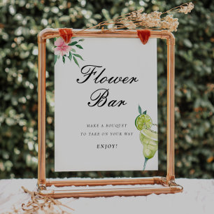 Poster Panneau de Fête des mariées de la barre de fleurs 