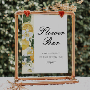 Poster Panneau de Fête des mariées de la barre de fleurs