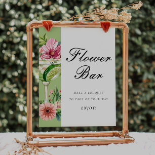 Poster Panneau de Fête des mariées de la barre de fleurs 