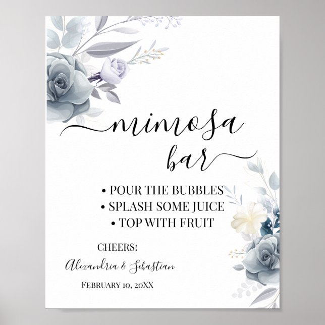 Poster Panneau de Fête des mariées de la barre Mimosa (Devant)