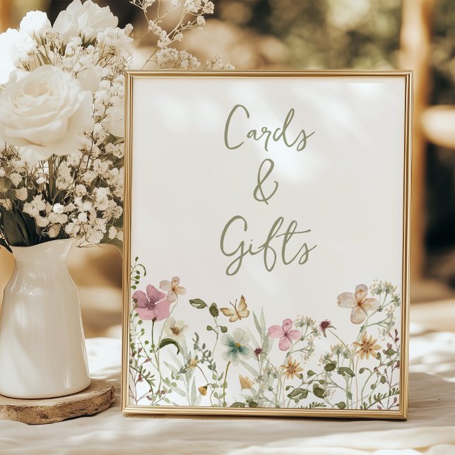 Poster Panneau de Fête des mariées Fleur sauvage Cartes e (Créateur téléchargé)