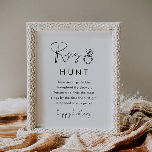 Poster Panneau de Fête des mariées STELLA Ring Hunt Game