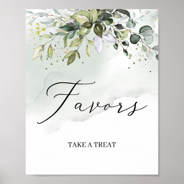 Poster Panneau de feuillage de verdure moderne bohème (Devant)