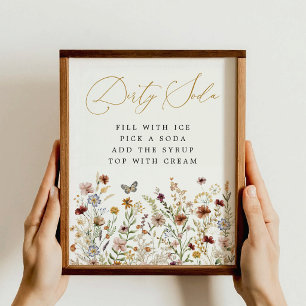 Poster Panneau de fleurs de jardin de fleurs sauvages boh