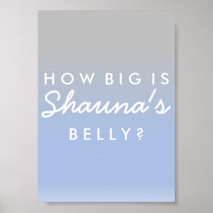 Poster Panneau de jeu Baby shower de taille du ventre d'a