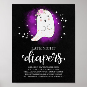 Poster Panneau de jeu de Baby Shower Couches fantômes de